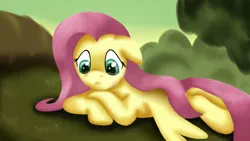 Size: 1920x1080 | Tagged: safe, artist:viffex, derpibooru import, fluttershy, crying, sad