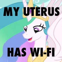 Size: 720x719 | Tagged: safe, derpibooru import, edit, edited screencap, screencap, princess celestia, alicorn, pony, princess molestia, 4chan, caption, female, funny, how, if you know what i mean, image macro, looking down, majestic as fuck, mare, meme, open mouth, smiling, solo, spread wings, text, too much information, trollestia, uterus, wat, wi-fi, wings