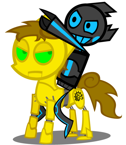 Size: 520x600 | Tagged: artist:cogweaver, derpibooru import, golem, oc, oc:cog weaver, oc:golem gear, robot, safe, unofficial characters only