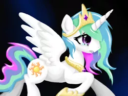 Size: 680x512 | Tagged: artist:silvercommando, crying, derpibooru import, princess celestia, sad, safe, solo