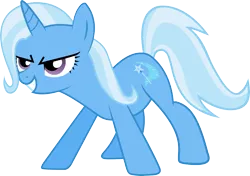 Size: 3391x2392 | Tagged: safe, artist:pinkiemina, derpibooru import, trixie, pony, unicorn, female, glare, grin, mare, simple background, smiling, solo, transparent background, vector