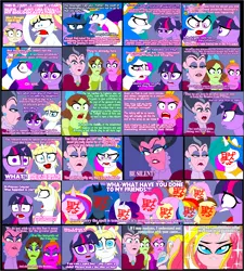 Size: 2452x2728 | Tagged: safe, artist:terry, derpibooru import, applejack, fluttershy, pinkie pie, princess cadance, princess celestia, princess luna, rainbow dash, rarity, twilight sparkle, oc, ponified, pony, bambi, cinderella, comic, crossover, disney, harsher in hindsight, hilarious in hindsight, lady tremaine, sailor moon, you're the father