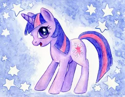 Size: 1800x1397 | Tagged: artist:rayechu, derpibooru import, safe, stars, traditional art, twilight sparkle