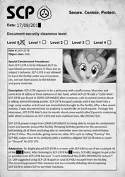 Size: 581x819 | Tagged: derpibooru import, fourth wall pose, grayscale, monochrome, pinkie pie, safe, scp, scp foundation, text