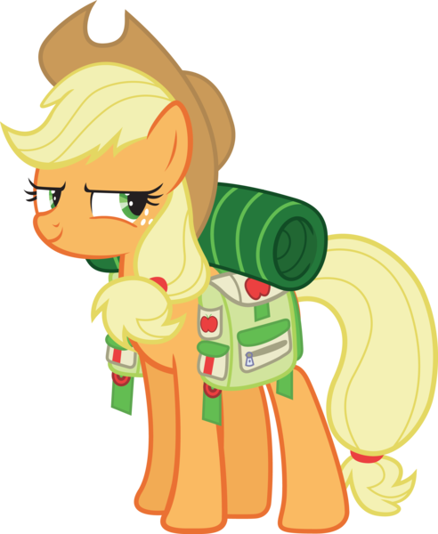 Size: 4650x5667 | Tagged: absurd resolution, applejack, artist:the-crusius, bag, derpibooru import, saddle bag, safe, simple background, sleepless in ponyville, transparent background, vector