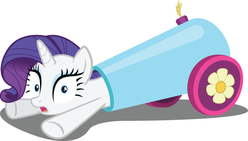 Size: 6290x3572 | Tagged: artist:the-crusius, derpibooru import, party cannon, pony cannonball, rarity, safe, simple background, spike at your service, transparent background, vector