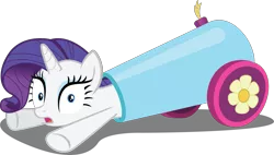 Size: 6290x3572 | Tagged: artist:the-crusius, derpibooru import, party cannon, pony cannonball, rarity, safe, simple background, spike at your service, transparent background, vector