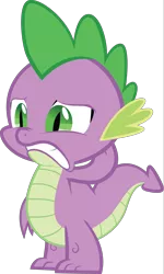 Size: 3000x5010 | Tagged: artist:the-crusius, derpibooru import, dragon, ouch, reaction image, safe, simple background, spike, transparent background, vector