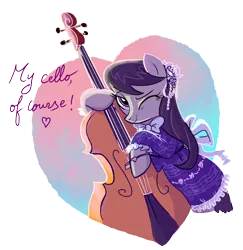 Size: 1868x1921 | Tagged: artist:yulyeen, ask, ask lolitavia, cello, clothes, derpibooru import, dress, lolita fashion, musical instrument, octavia melody, safe, solo, tumblr