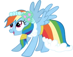 Size: 5263x4127 | Tagged: absurd resolution, artist:waranto, bridesmaid, bridesmaid dress, clothes, derpibooru import, dress, rainbow dash, safe, simple background, transparent background, vector