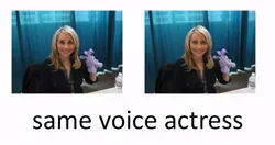 Size: 711x374 | Tagged: derpibooru import, exploitable meme, human, irl, irl human, meme, photo, plushie, safe, same voice actor, tara strong, twilight sparkle, voice actor, voice actor joke