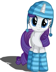 Size: 3455x4400 | Tagged: absurd resolution, artist:austiniousi, clothes, derpibooru import, hat, rarity, safe, simple background, socks, solo, striped socks, transparent background, vector