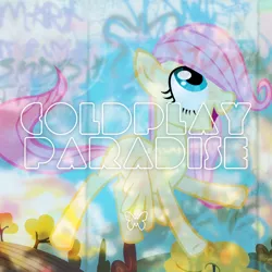 Size: 800x800 | Tagged: album cover, artist:adrianimpalamata, coldplay, derpibooru import, female, filly, filly fluttershy, fluttershy, safe, younger