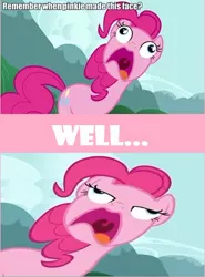 Size: 366x495 | Tagged: safe, derpibooru import, edit, edited screencap, screencap, pinkie pie, earth pony, pony, too many pinkie pies, brony, clone, female, funny, funny face, mare, open mouth, pinkie clone, pinkie frogmouth, solo