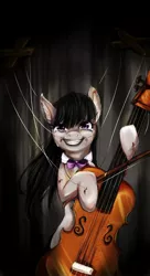 Size: 1080x1980 | Tagged: a puppet to her fame, artist:dream--chan, blood, crying, derpibooru import, fanfic, fanfic art, forced smile, grimdark, hooks, musical instrument, nightmare fuel, octavia melody, puppet
