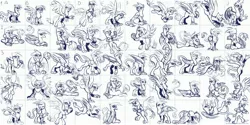 Size: 3500x1750 | Tagged: safe, artist:kp-shadowsquirrel, derpibooru import, gilda, gryphon, sketch, sketch dump