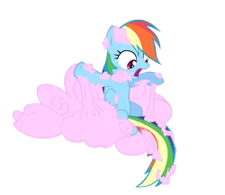 Size: 2200x1906 | Tagged: safe, artist:takua770, derpibooru import, rainbow dash, pegasus, pony, the return of harmony, cloud, cotton candy, cotton candy cloud, female, food, mare, simple background, solo, sticky, transparent background, vector
