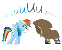 Size: 1280x1024 | Tagged: artist:adcoon, derpibooru import, mentally advanced series, rainbow dash, safe, zebra, zecora