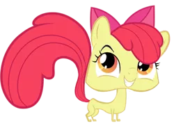 Size: 506x378 | Tagged: apple bloom, artist:applebeans, crossover, derpibooru import, grin, littlest pet shop, looking up, pepper clark, safe, simple background, skunk, smiling, solo, species swap, transparent background, wat