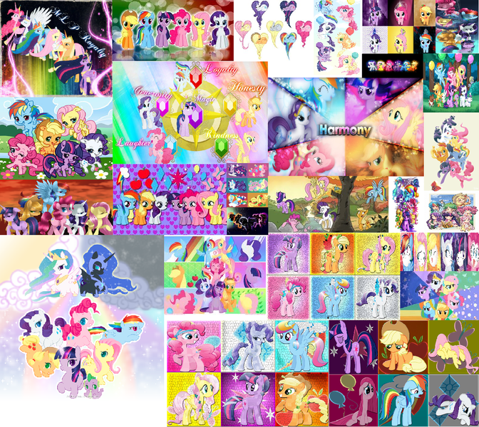 Size: 1024x914 | Tagged: alicorn, applejack, artist:rainbowdashed344, collage, crystallized, crystal pony, derpibooru import, element of generosity, element of honesty, element of kindness, element of laughter, element of loyalty, element of magic, elements of harmony, female, filly, fluttershy, human, humanized, mane six, pinkie pie, princess, princess celestia, princess luna, rainbow dash, rarity, safe, twilight sparkle, twilight sparkle (alicorn)