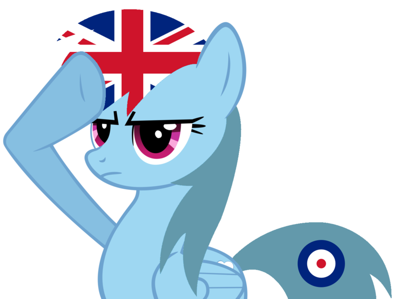 Size: 1280x967 | Tagged: derpibooru import, rainbow dash, rainbow dash salutes, royal air force, safe, salute, united kingdom