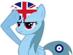 Size: 1280x967 | Tagged: derpibooru import, rainbow dash, rainbow dash salutes, royal air force, safe, salute, united kingdom