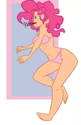 Size: 860x1330 | Tagged: artist:slipe, bikini, breasts, clothes, derpibooru import, doodle, human, humanized, party horn, pinkie pie, suggestive, swimsuit