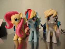 Size: 2592x1944 | Tagged: safe, artist:hashbro, derpibooru import, derpy hooves, fluttershy, princess luna, rainbow dash, rarity, vinyl scratch, pegasus, pony, 3d print, female, funko, irl, mare, photo, toy