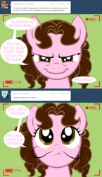 Size: 1236x2132 | Tagged: artist:shinta-girl, ask, comic, derpibooru import, facial hair, moustache, oc, oc:shinta pony, rapeface, safe, smug, spanish, translated in the description, tumblr, unofficial characters only