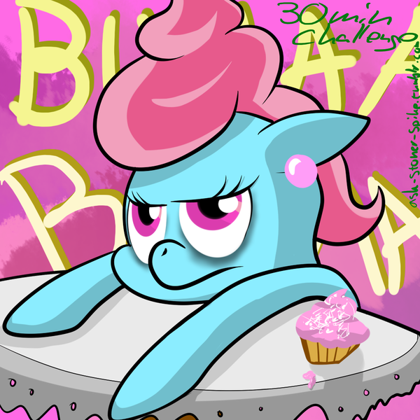 Size: 1000x1000 | Tagged: 30 minute art challenge, artist:stoner-spike, cup cake, cupcake, derpibooru import, food, safe