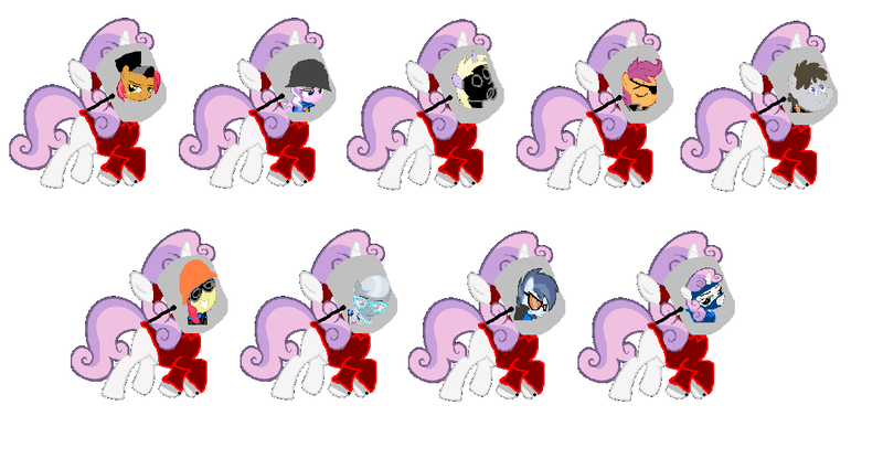 Size: 1151x612 | Tagged: apple bloom, babs seed, demoloo, demoman, derpibooru import, diamond tiara, dinky hooves, engineer, heavy, medic, pyro, safe, scootaloo, scout, shady daze, silver medic, silver spoon, sniper, soldier, splotcher, spy, sweetie belle, sweetie spy, team fortress 2, truffle shuffle