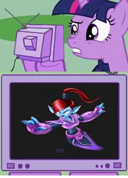 Size: 511x710 | Tagged: crossover, derpibooru import, exploitable meme, meme, ninjini, obligatory pony, safe, skylanders, tv meme, twilight sparkle