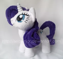 Size: 600x566 | Tagged: artist:sequinjar, cute, derpibooru import, friendship is magic, irl, photo, plushie, rarity, safe, solo