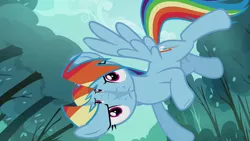 Size: 1280x720 | Tagged: artist:capnpea, derpibooru import, edit, edited screencap, fimbriae, rainbow dash, safe, screencap, wat