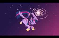 Size: 1079x700 | Tagged: safe, artist:mayocat, derpibooru import, twilight sparkle, twilight sparkle (alicorn), alicorn, pony, female, flying, magic, mare, solo