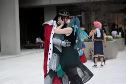 Size: 2816x1880 | Tagged: antagonist, artist:squibbers, chrysombra, clothes, convention, cosplay, costume, derpibooru import, fairy tail, female, human, irl, irl human, king sombra, kissing, male, momocon, natsu dragneel, photo, queen chrysalis, safe, shipping, straight