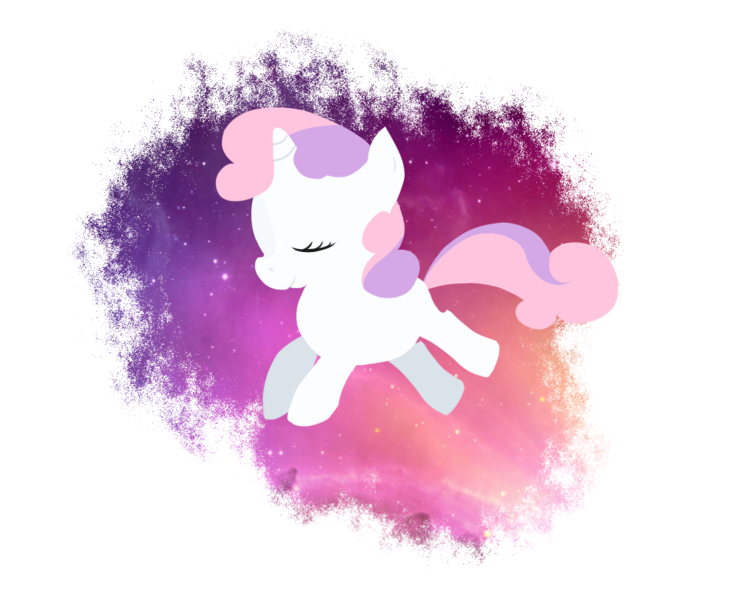 Size: 1000x800 | Tagged: artist:zyrvis, derpibooru import, floating, safe, solo, space, sweetie belle