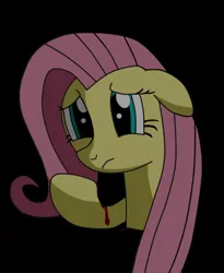 Size: 350x427 | Tagged: artist:bobdash101, black background, blood, derpibooru import, fluttershy, grimdark, self harm, simple background, solo