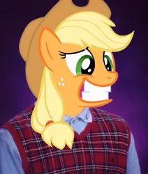 Size: 423x499 | Tagged: applejack, bad luck applejack, bad luck brian, derpibooru import, exploitable meme, image macro, meme, safe