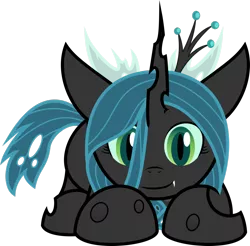 Size: 1280x1262 | Tagged: artist:blackwater627, cute, cutealis, derpibooru import, female, filly, happy, looking at you, nymph, queen chrysalis, safe, simple background, smiling, solo, transparent background, vector