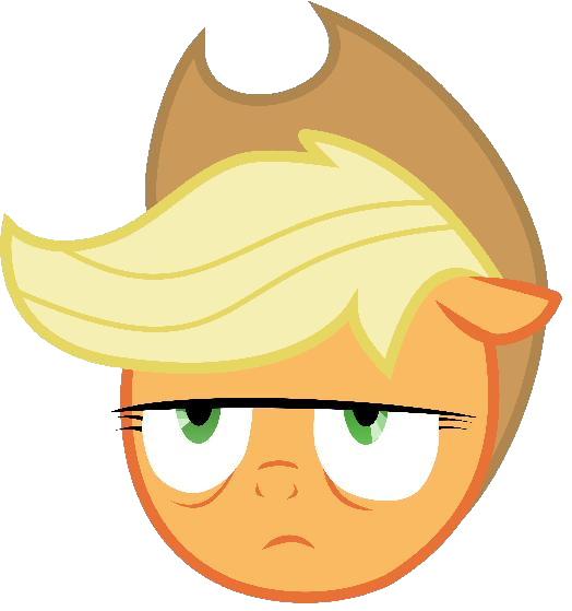 Size: 524x559 | Tagged: applejack, derpibooru import, idw, idw showified, reaction image, safe, simple background, transparent background, unibrow, vector