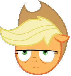 Size: 524x559 | Tagged: applejack, derpibooru import, idw, idw showified, reaction image, safe, simple background, transparent background, unibrow, vector
