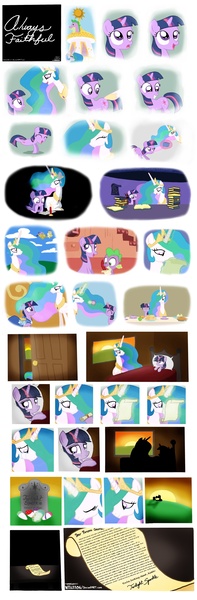 Size: 1280x3904 | Tagged: 4chan, artist:willisninety-six, comic, copypasta, derpibooru import, edit, immortality blues, internet tough guy, meme, navy seal copypasta, princess celestia, sad, safe, twilight sparkle, vulgar