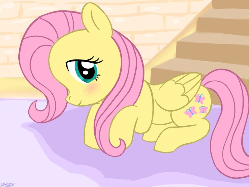 Size: 920x690 | Tagged: artist:unistar, blushing, derpibooru import, fluttershy, safe