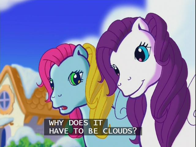 Size: 640x480 | Tagged: a very minty christmas, cloud, cloud climber, cloudy, derpibooru import, g3, nephophobia, safe, subtitles, thistle whistle