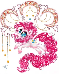 Size: 900x1120 | Tagged: artist:yarelly, derpibooru import, pinkie pie, safe, solo, traditional art, watermark