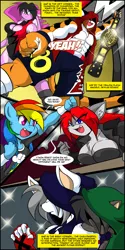 Size: 800x1600 | Tagged: anthro, artist:mastergodai, cameo, comic, cute, cute little fangs, derpibooru import, fangs, furry, pony cameo, pony reference, rainbow dash, rascals, safe, webcomic