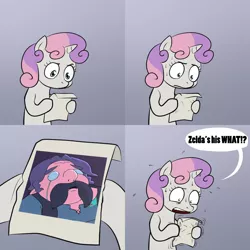 Size: 900x900 | Tagged: arin hanson, derpibooru import, edit, egoraptor, exploitable meme, meme, obligatory pony, paper, plewds, safe, sweat, sweetie belle, sweetie's note meme