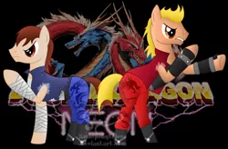 Size: 1024x671 | Tagged: safe, artist:someponytolove, derpibooru import, ponified, pony, billy lee, double dragon, jimmy lee