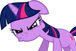 Size: 5004x3408 | Tagged: safe, artist:qwertycz, derpibooru import, twilight sparkle, unicorn, a canterlot wedding, absurd resolution, angry, pouting, simple background, solo, transparent background, unicorn twilight, vector
